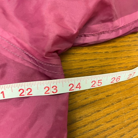 Vintage LL BEAN Pink Hooded Rain Jacket Sz‎ L Fleece Lined Travel Packable - Picture 13 of 15